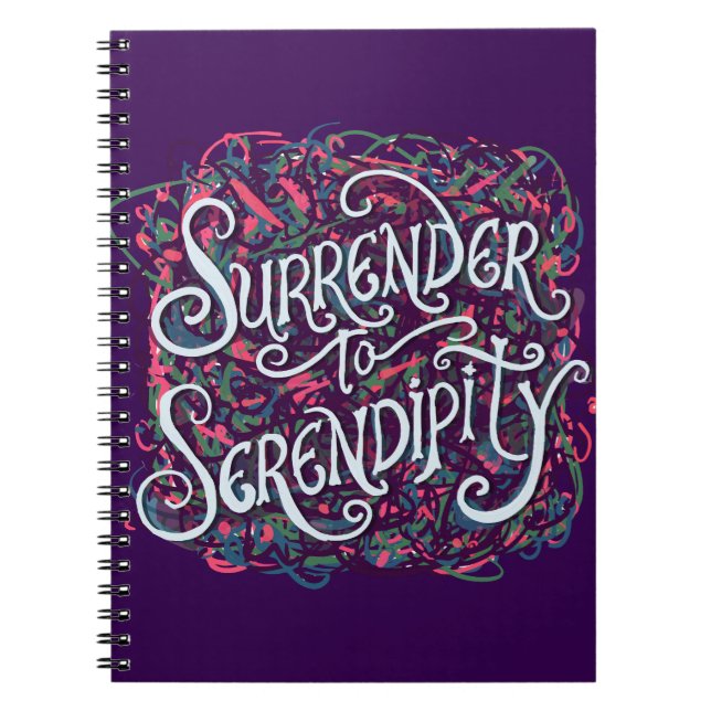 Caderno Espiral Renda-se à Serendipidade (Frente)