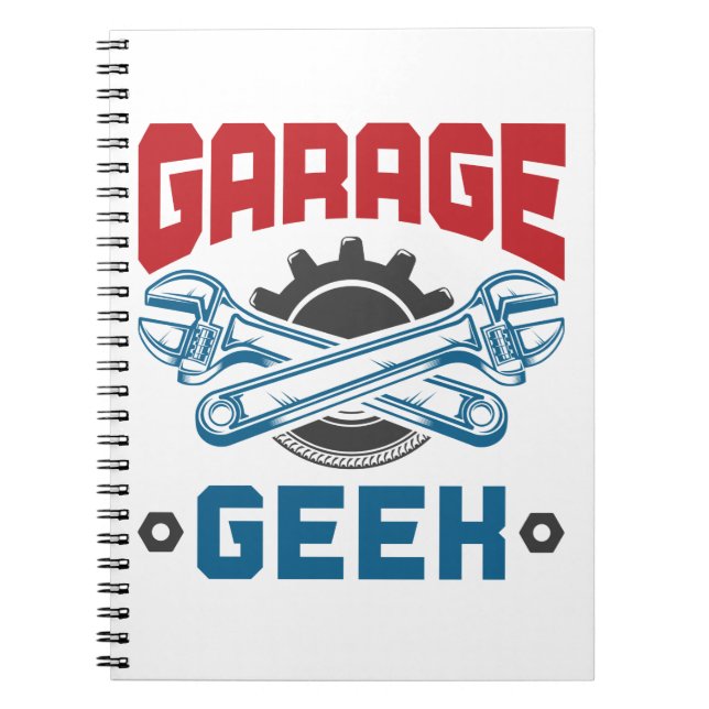 Caderno Espiral Reparação Automática de Veículos Mecânicos do Geek (Frente)