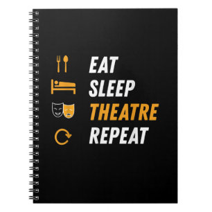 Caderno Espiral Repetir a Atriz do Sono - Gráfico Musical Engraçad