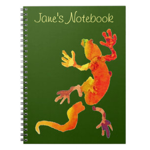 Caderno Espiral Réptil do lagarto do geco do eco dos animais