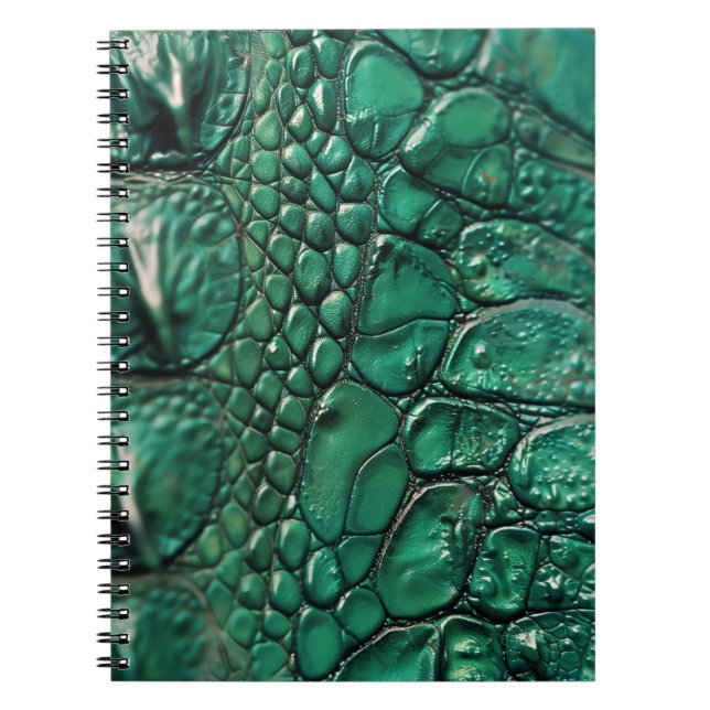 Caderno Espiral Reptilian Chic Emerald Design (Frente)