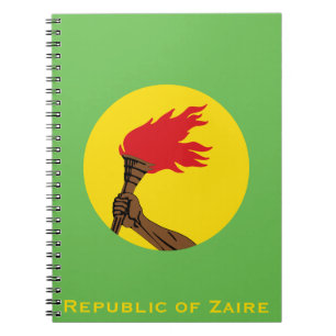 Caderno Espiral República do Zaire Flag