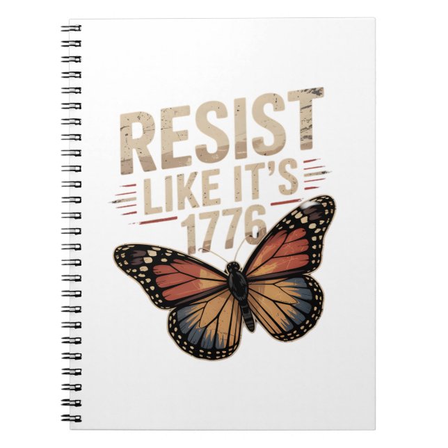 Caderno Espiral Resiste como se fosse 1776 (Frente)