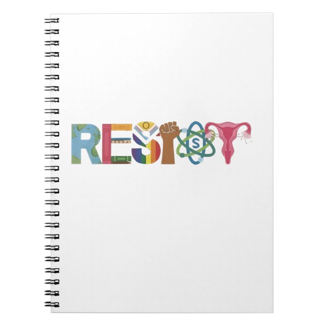 Caderno Espiral Resistência à Camisa Combater o Resistente Protest (Frente)