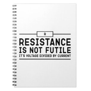 Caderno Espiral Resistência não é inútil, sua tensão dividida