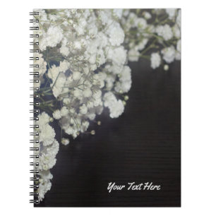 Caderno Espiral Respiração de Bebê & Madeira Escura Floral Elegant