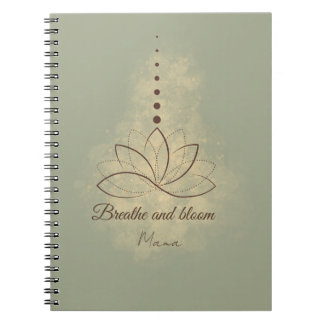 Caderno Espiral Respire e Floresça Mama Lotus Design