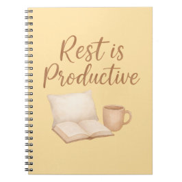 Caderno Espiral Rest is Productive 