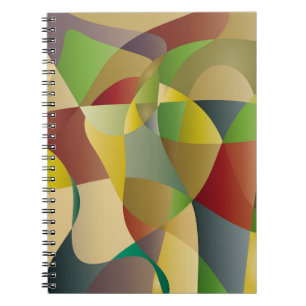 Caderno Espiral Resumo decorativo do fundo colorido abstrato, ab