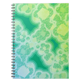 Caderno Espiral Resumo Verde Abstrato
