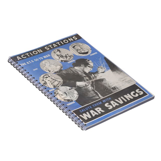 Caderno Espiral Retirada do poster de guerra britânico. (Lado Direito)