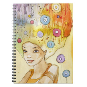 Caderno Espiral Retrato abstrato