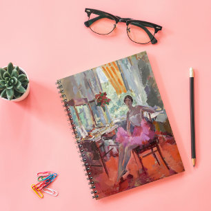 Caderno Espiral Retrato da Ballerina Vera Trefilova   Korovin