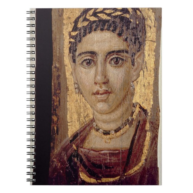 Caderno Espiral Retrato da mamã de uma mulher, de Fayum, (Frente)