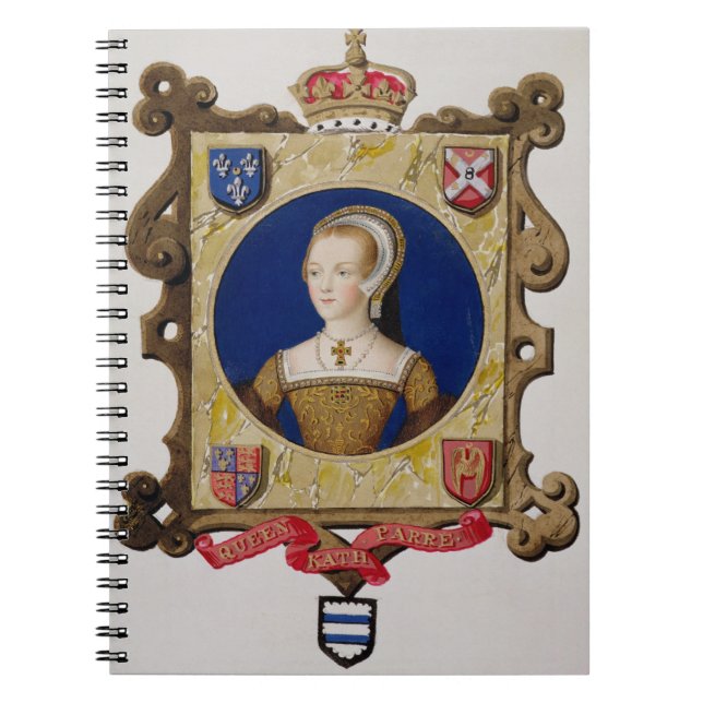 Caderno Espiral Retrato de 1512-48) 6as rainhas de Catherine Parr (Frente)
