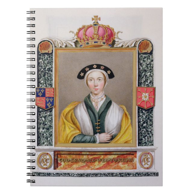 Caderno Espiral Retrato de Anne de 1515-57) 4ns rainhas de Cleves (Frente)