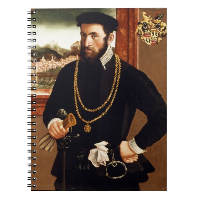 Caderno Espiral Retrato de Anton Rummel von Liechtenan (Frente)