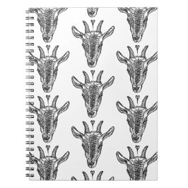 Caderno Espiral Retrato de Cabra com Notebook Foto Espiral do Cora