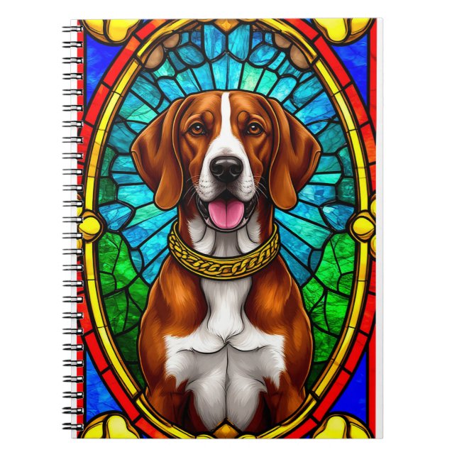 Caderno Espiral Retrato de Cachorro Regal com Quadro Dourado Lavis (Frente)