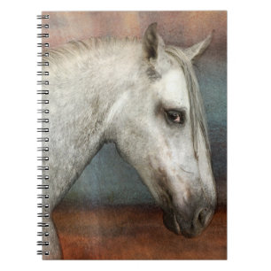 Caderno Espiral Retrato de Cavalo da Cinza Andaluzia