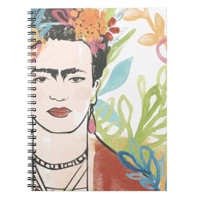 Caderno Espiral Retrato de Frida Kahlo (Frente)