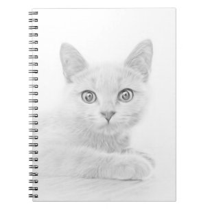 Caderno Espiral Retrato de Gato de Gatinho Gato SUPER-CUTE