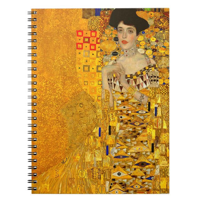 Caderno Espiral Retrato de Gustav Klimt de Adele Bloch-Bauer I (Frente)