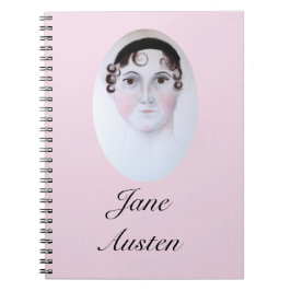 Caderno Espiral Retrato de Jane Austen, marcador de página.
