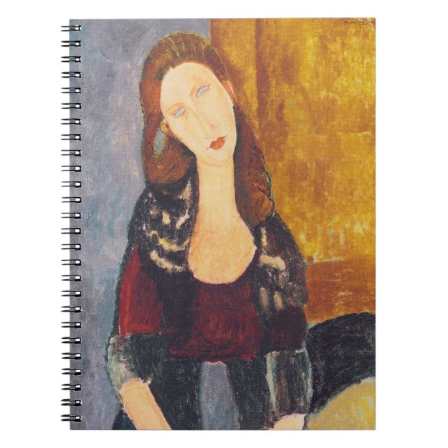 Caderno Espiral Retrato de Jeanne Hebuterne por Amedeo Modigliani (Frente)