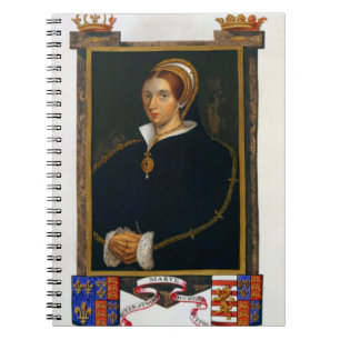 Caderno Espiral Retrato de Mary Tudor, 'das memórias da corte