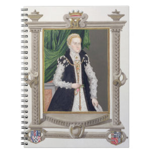 Caderno Espiral Retrato de Mildred Cooke, senhora Burghley 'de Mem