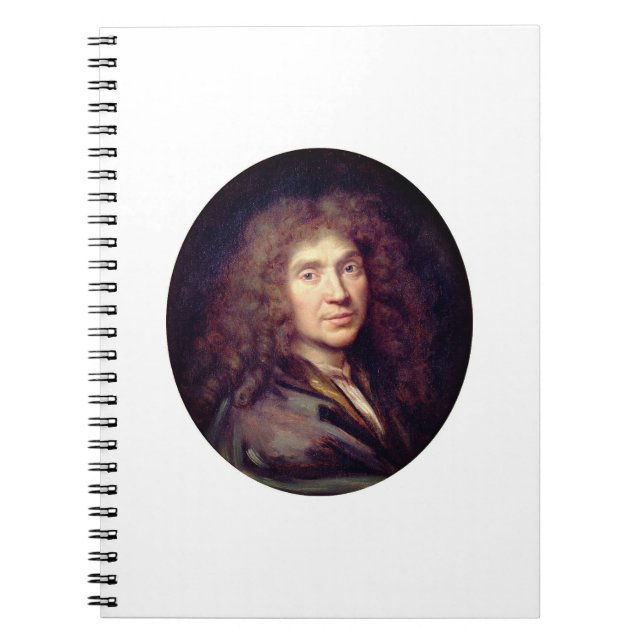 Caderno Espiral Retrato de Molière por Pierre Mignard (c. 1658) (Frente)
