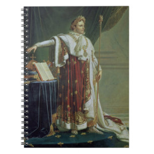 Caderno Espiral Retrato de Napoleon mim em suas vestes da