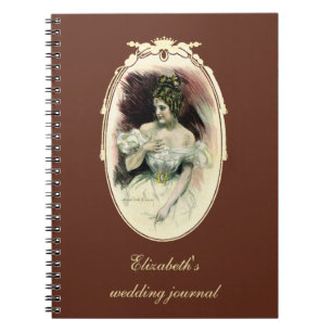 Caderno Espiral Retrato de Noiva Antiga, Christy Girl Vintage