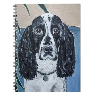 Caderno Espiral Retrato de pintura de Cocker Spaniel por Alfred Fo