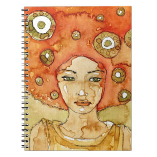 Caderno Espiral Retrato de uma menina bonita