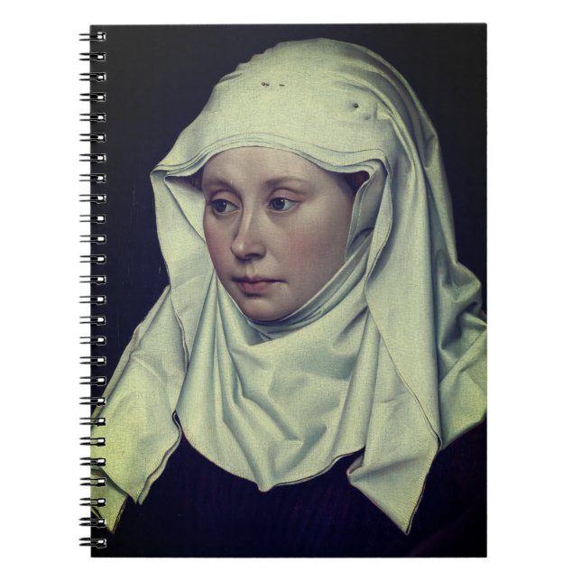 Caderno Espiral Retrato de uma Mulher - por Robert Campin (c. 1435 (Frente)