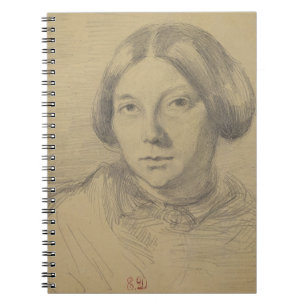 Caderno Espiral Retrato de uma mulher, possivelmente George Sand