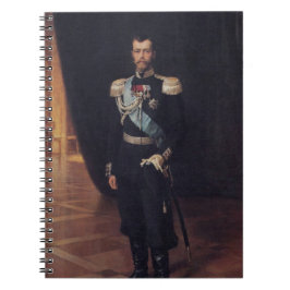 Caderno Espiral Retrato do czar Nicholas II (por Albert Edelsense)