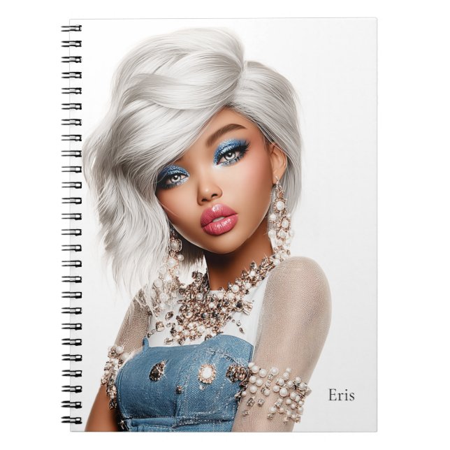 Caderno Espiral Retrato Editorial Eris Monei – personalizado  (Frente)