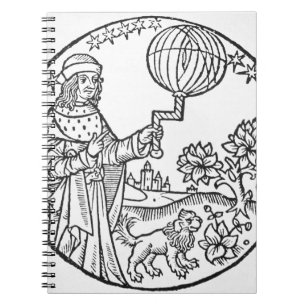 Caderno Espiral Retrato ideal de Aristotle (384-322 BC), cópia de
