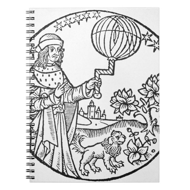 Caderno Espiral Retrato ideal de Aristotle (384-322 BC), cópia de (Frente)