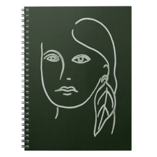 Caderno Espiral Retrato Malachita