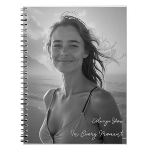 Caderno Espiral Retrato Personalizado Dela – Presente de Foto Simp