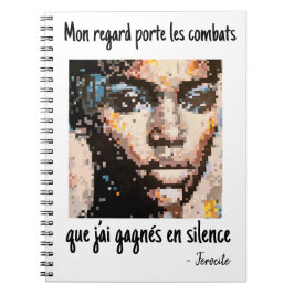 Caderno Espiral Retrato pixel ousado em tons vibrantes