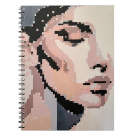 Caderno Espiral Retrato Pixel Pastel de Serenidade