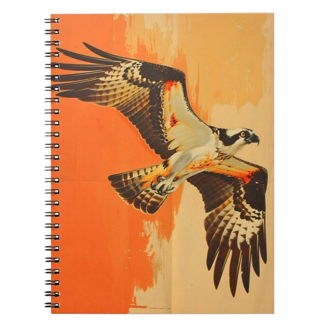 Caderno Espiral Retrato Vintage do Osprey (Frente)