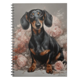 Caderno Espiral Retratos de Raça de Cachorro Flor 2