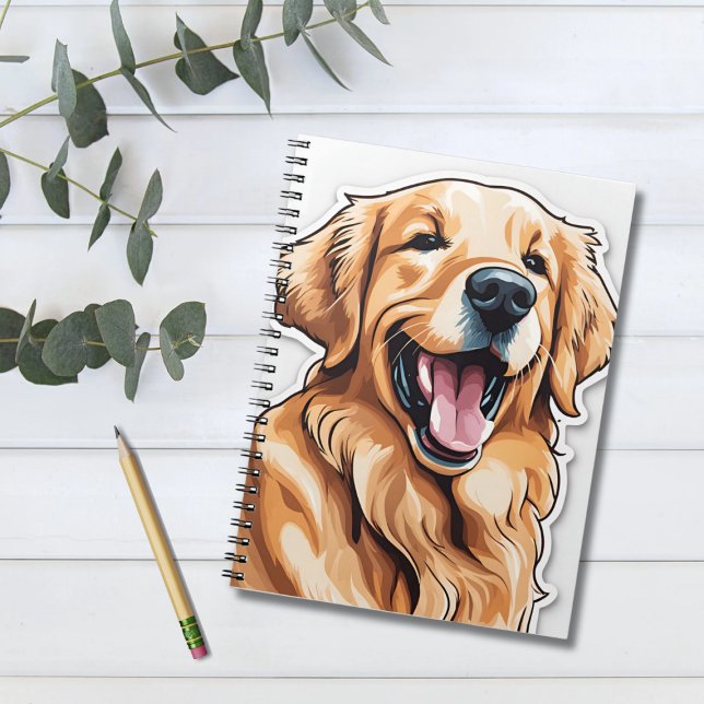 Caderno Espiral Retriever de ouro (Criador carregado)