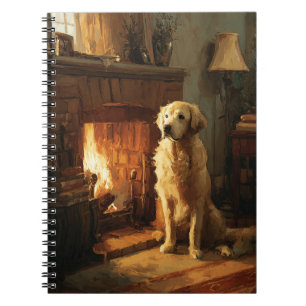 Caderno Espiral Retriever de ouro pelo notebook Hearth